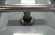 Stainless hovercraft steering, inox 316